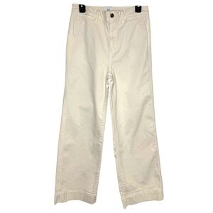 Gap Wide leg High Rise Jean Trouser Ivory Size 6 Tall